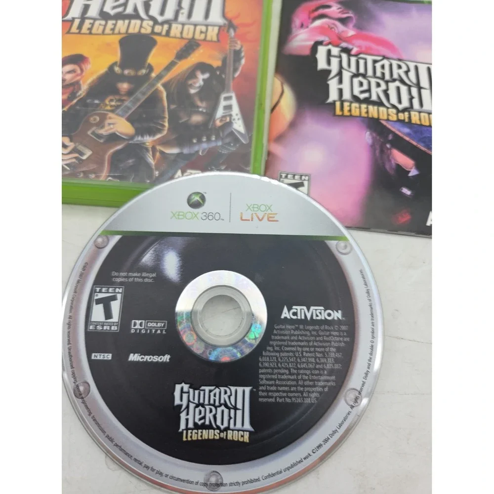 Guitar Hero 3 III Legends of Rock Microsoft Xbox 360 2007 Complete CIB - Tested